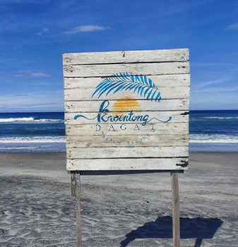 A Beachside Sign In Kwentong Dagat, A Glamping Spot in the Philippines