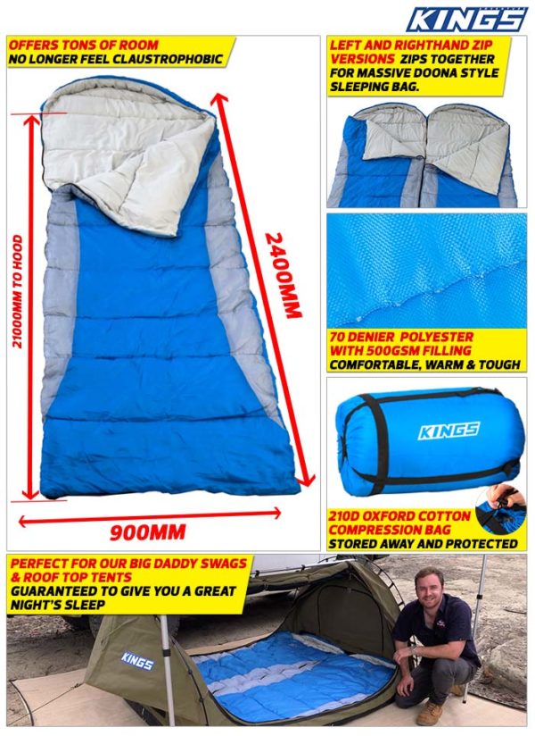 Adventure Kings Hooded Sleeping Bag